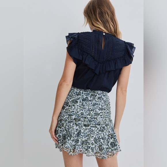 NWOT Veronica Beard Taras Mini Skirt in Off-White Multi; Size 2 - Picture 4 of 10